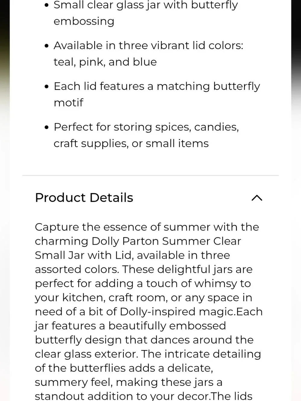 Dolly Parton clear glass